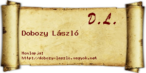 Dobozy László névjegykártya