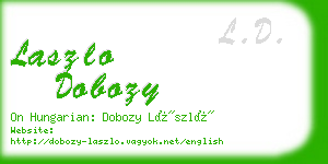 laszlo dobozy business card